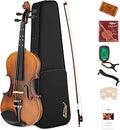4/4 Full Size Violin Set Matte Fiddle for Beginners - Complete Starter