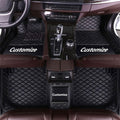 Custom Fit Car Floor Mats Black - Full Coverage Leather Liners