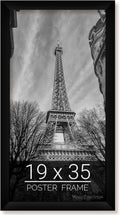 wallsthatspeak 19x35 Black Picture Frame for Posters and Puzzles