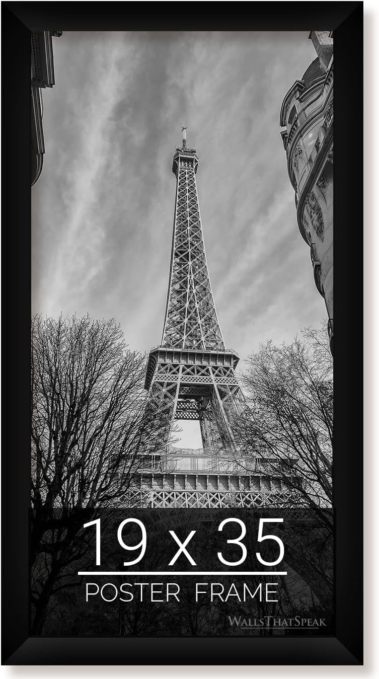 19x35 Black Picture Frame for Puzzles, Posters, and Photos