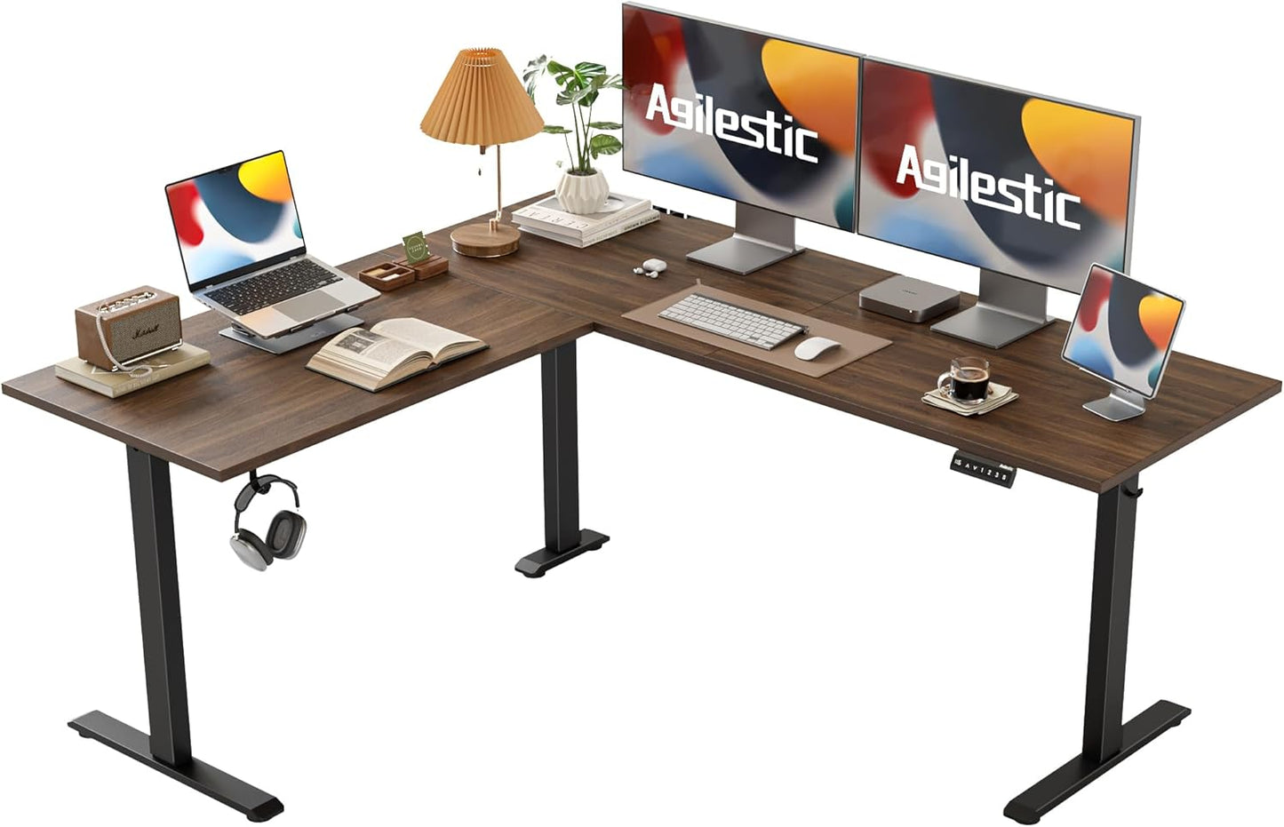 Agilestic L Shaped Standing Desk with Electric Height Adjustment