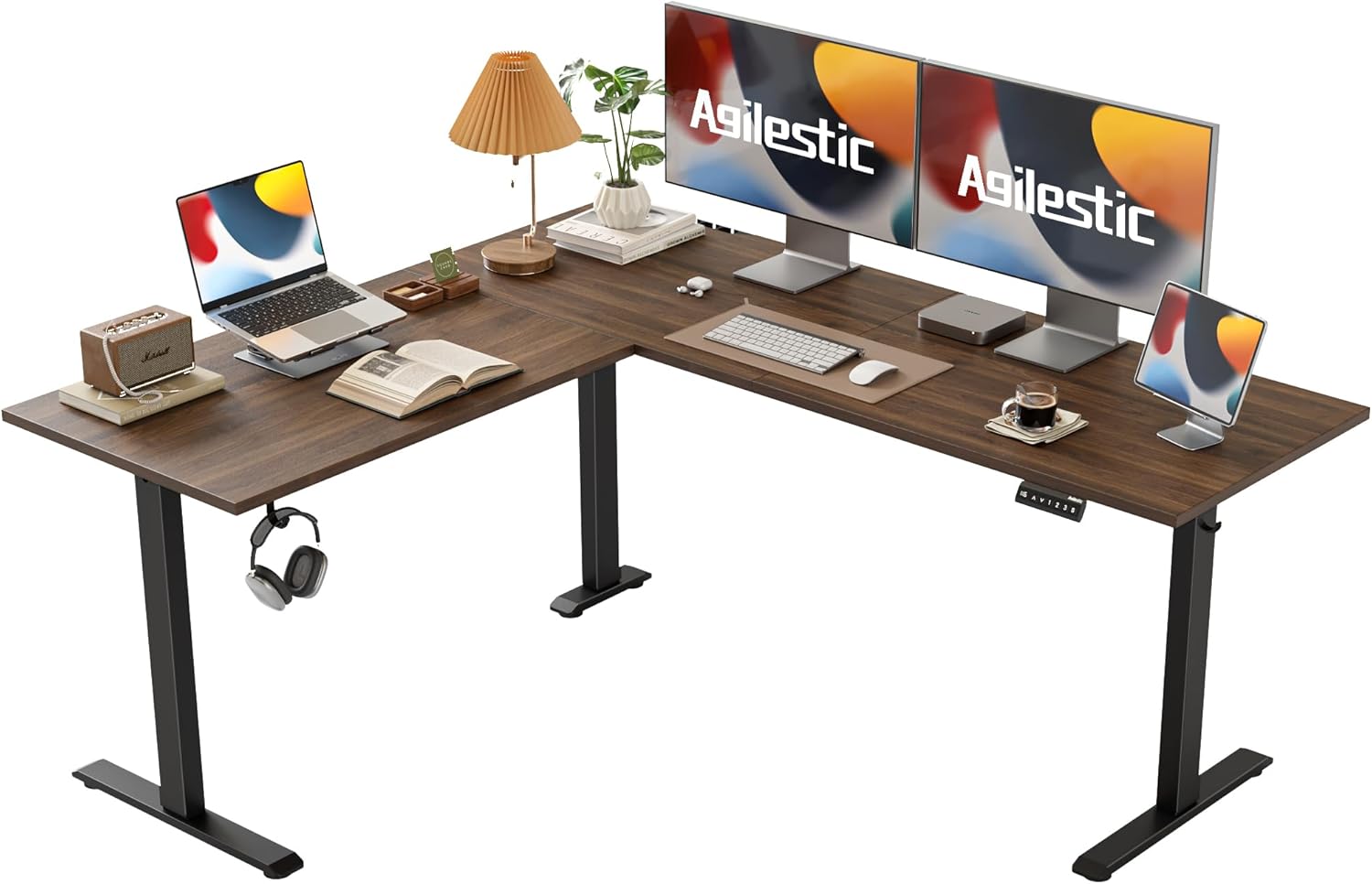 Agilestic L Shaped Standing Desk with Electric Height Adjustment