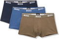 BOSS Men's 3-Pack Multi Color Bold Logo Trunks (Style S4J2)