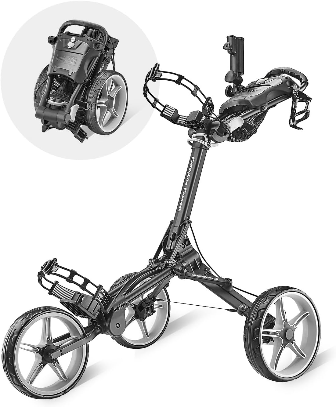 Caddytek CaddyLite Compact Golf Push Cart for Easy Use