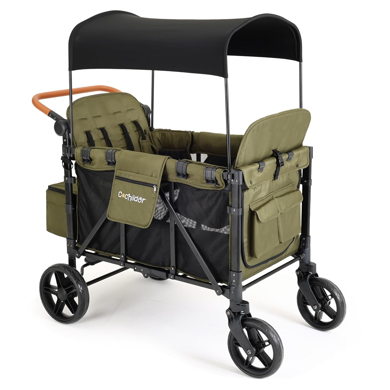 Elite 4-Seater Wagon Stroller for 2-4 Kids with Canopy