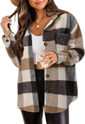 Womens Flannel Shacket Long Sleeve Button Down - Cozy Layer