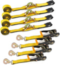 Heavy Duty 4-Pack Axle Tie Down Straps for Trailers - 2in x 114