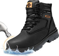 NINGO Work Boots for Men - Steel Toe Waterproof Construction Boots