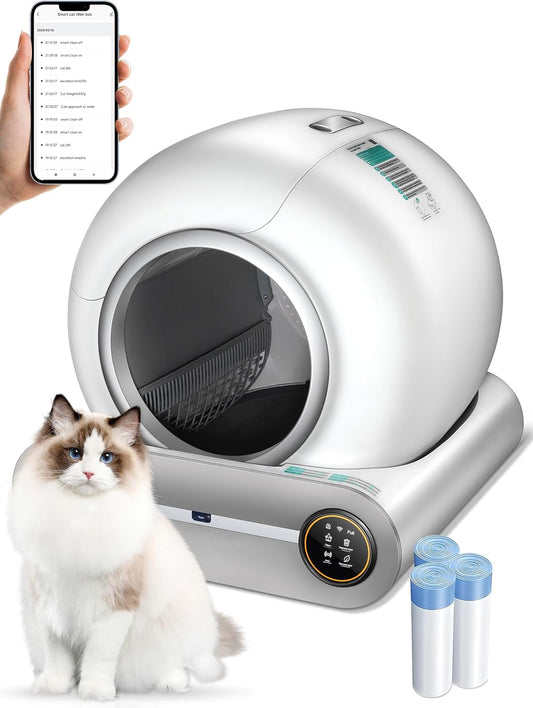 2024 DuckSky Self-Cleaning Cat Litter Box - Health Monitor & App Control