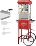 VEVOR Commercial Popcorn Machine with 8 Oz Kettle and Cart