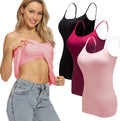 Ibeauti Womens Camisoles Tops with Built in Padded Bra - Soft Modal XL
