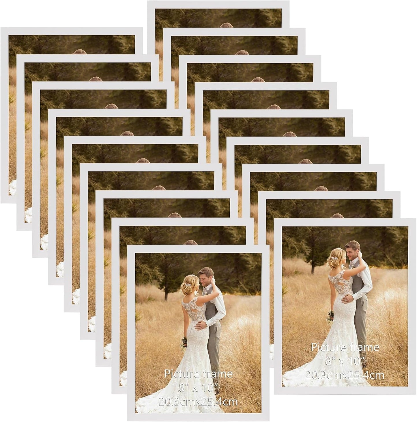 WIFTREY 8x10 Picture Frame Set of 18 for Home and Office Use
