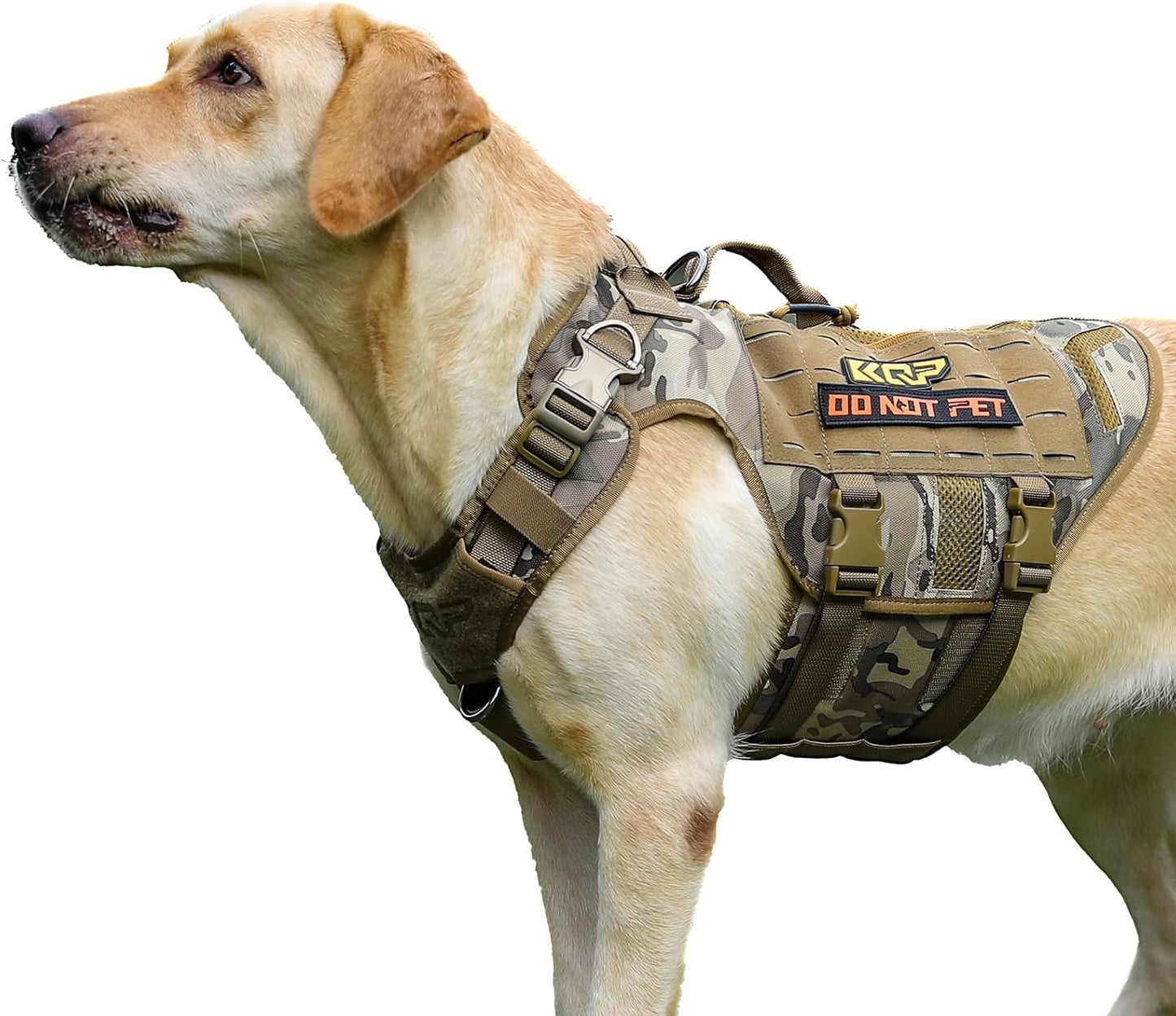 No Pull Tactical Dog Harness - Breathable Mesh, Camo Vest