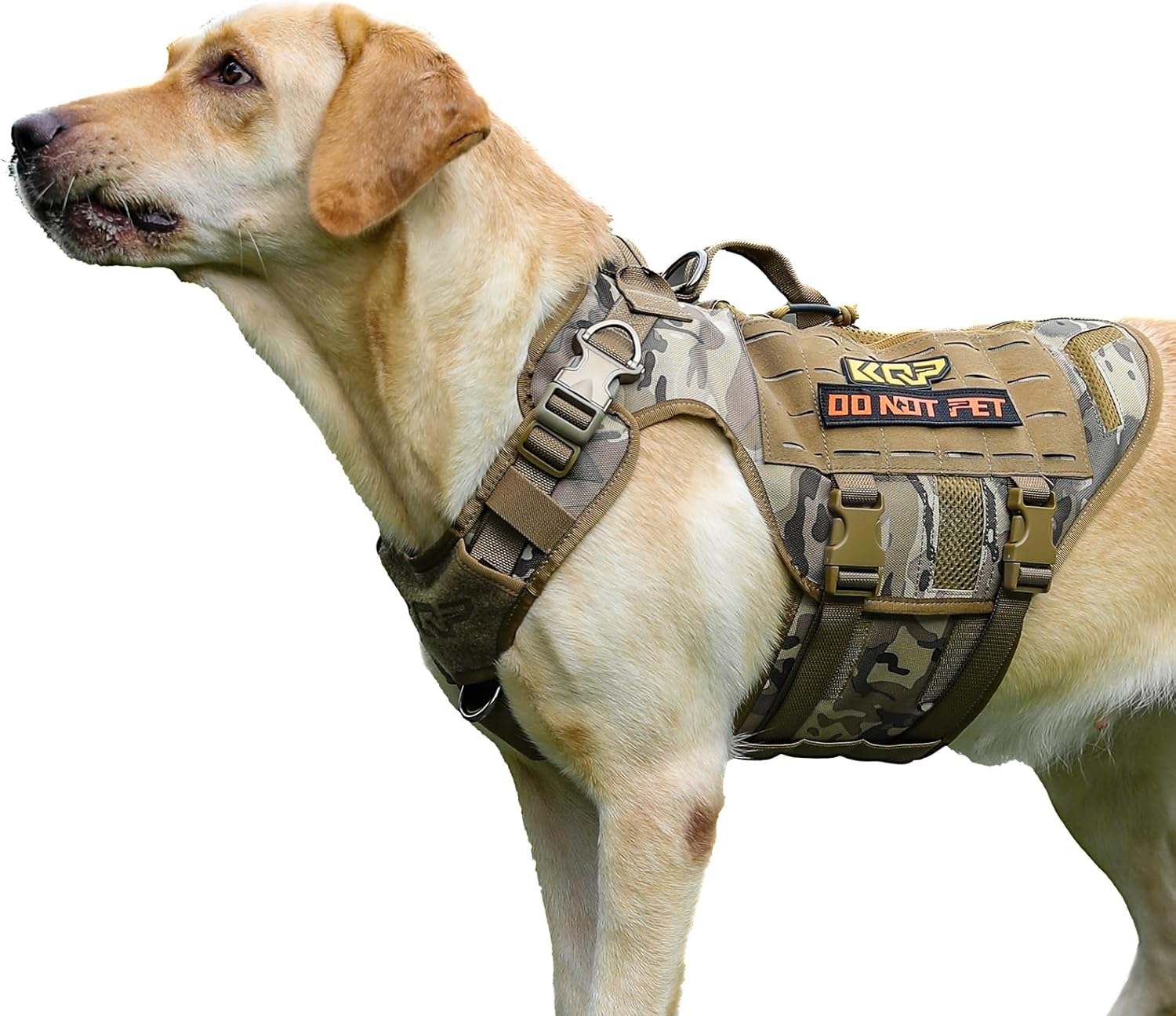 No Pull Tactical Dog Harness - Breathable Mesh, Camo Vest