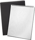 Top Spiral Graph Paper Notebooks 2 Pack A4 Grid Notepad - Flat Lay