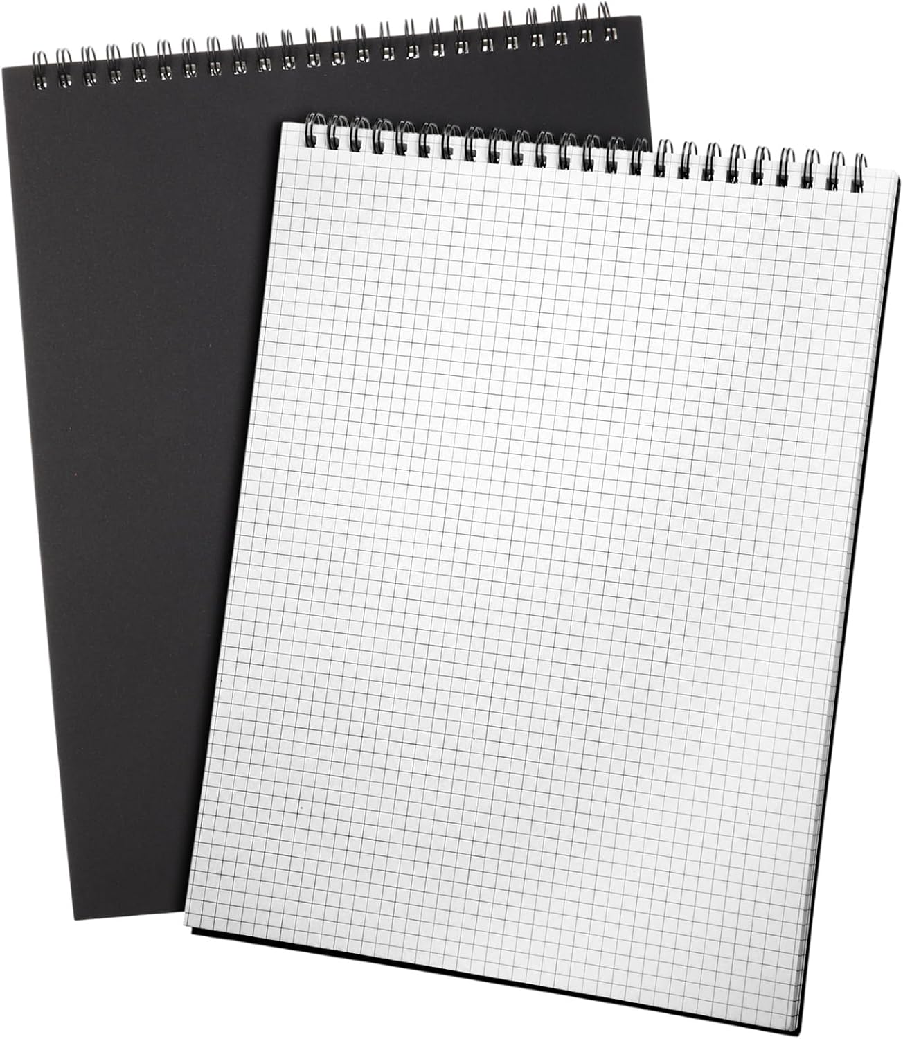 Top Spiral Grid Paper Notebooks 2-Pack: A4 Size for Writing, Sketching, Drawing