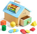 Montessori Toys for 1 2 3 Years Old - 5-in-1 Wooden Learning Toy