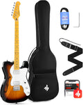 Donner 39 Inch Jazz Electric Guitar with H-H Pickups for Beginners