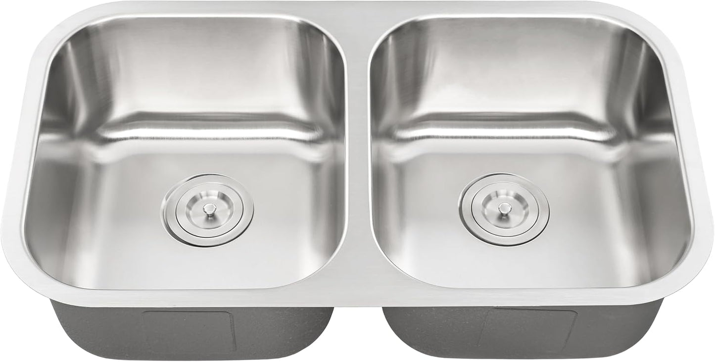 Double Bowl 304 Stainless Steel Kitchen Sink with Accessories