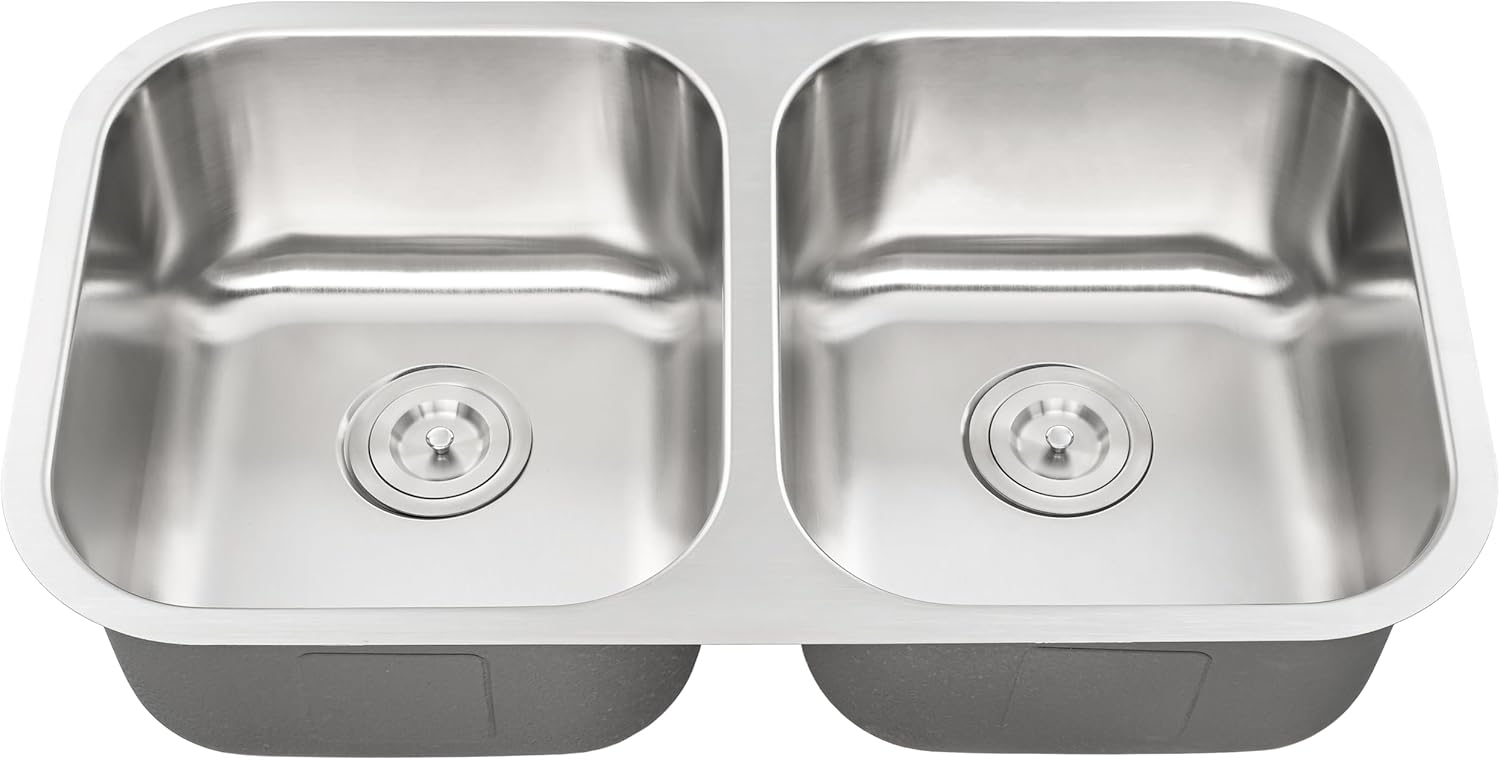 Double Bowl 304 Stainless Steel Kitchen Sink with Accessories