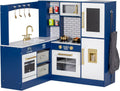 Corner Play Kitchen for Kids - Realistic Sound & Light Playset