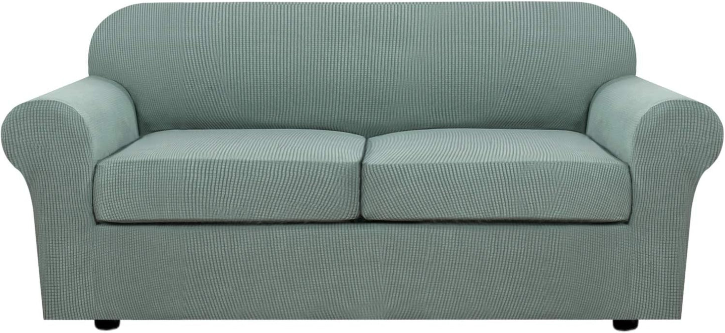 H.VERSAILTEX 3 Piece Stretch Sofa Covers for Custom Fit Style