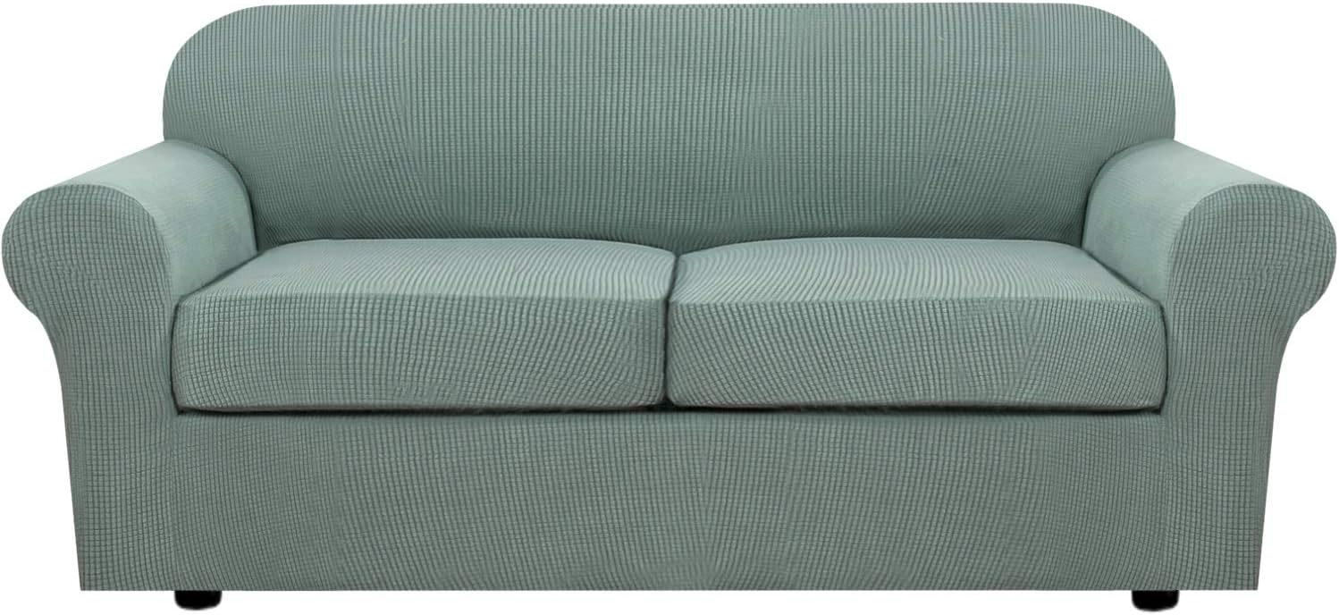 H.VERSAILTEX 3 Piece Stretch Sofa Covers for Custom Fit Style
