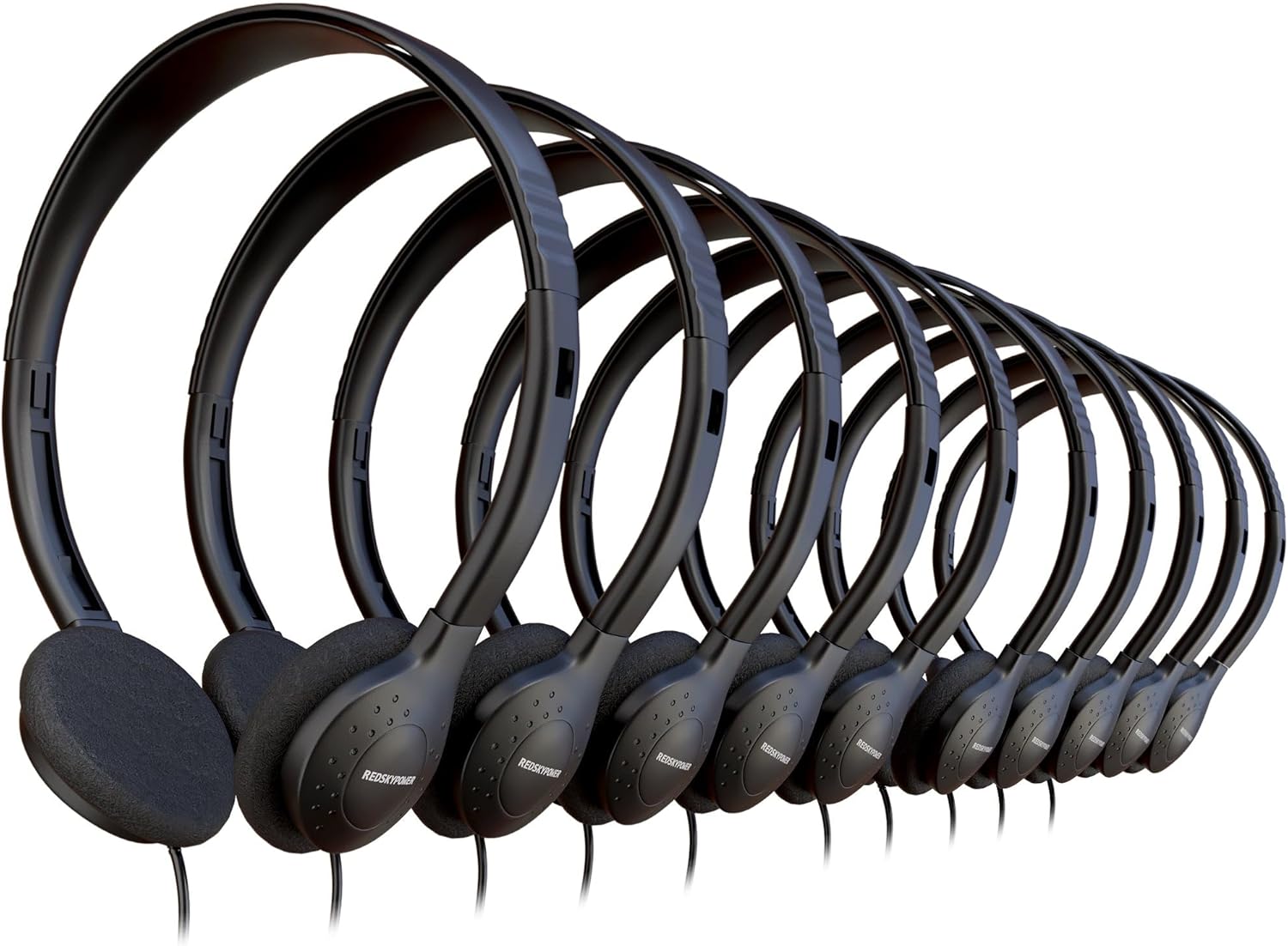300 Pack Bulk Wired Headphones for Students and Events Groups