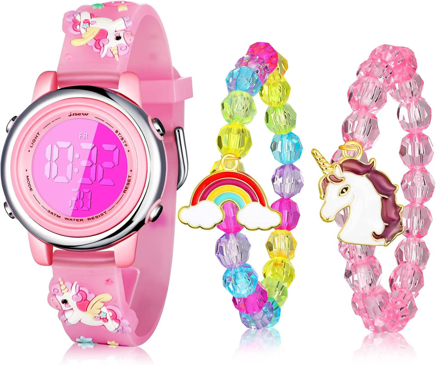 Waterproof Unicorn Watch Set for Girls - 3 Pieces