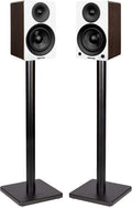 Fluance Ai41 Powered Bookshelf Speakers White Walnut - Powered 90W