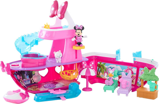 Just Play Minnie Mouse Yacht Playset, Lights & Sounds, 14 Pc Set - Ages 3+