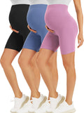 Maternity Shorts Over The Belly - 5ft Biker Workout Yoga Active