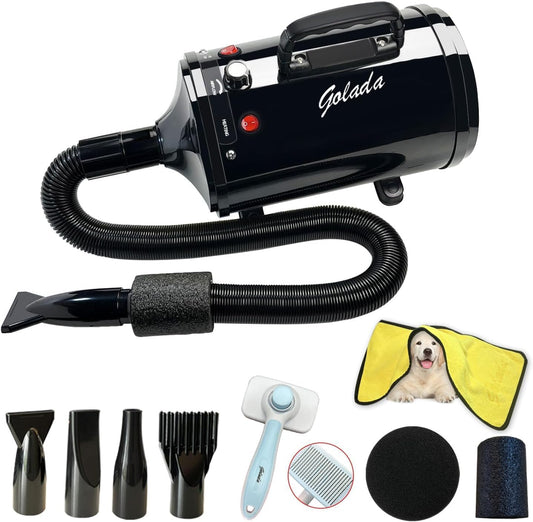 High Velocity Pet Hair Dryer with Heater - GOLADA