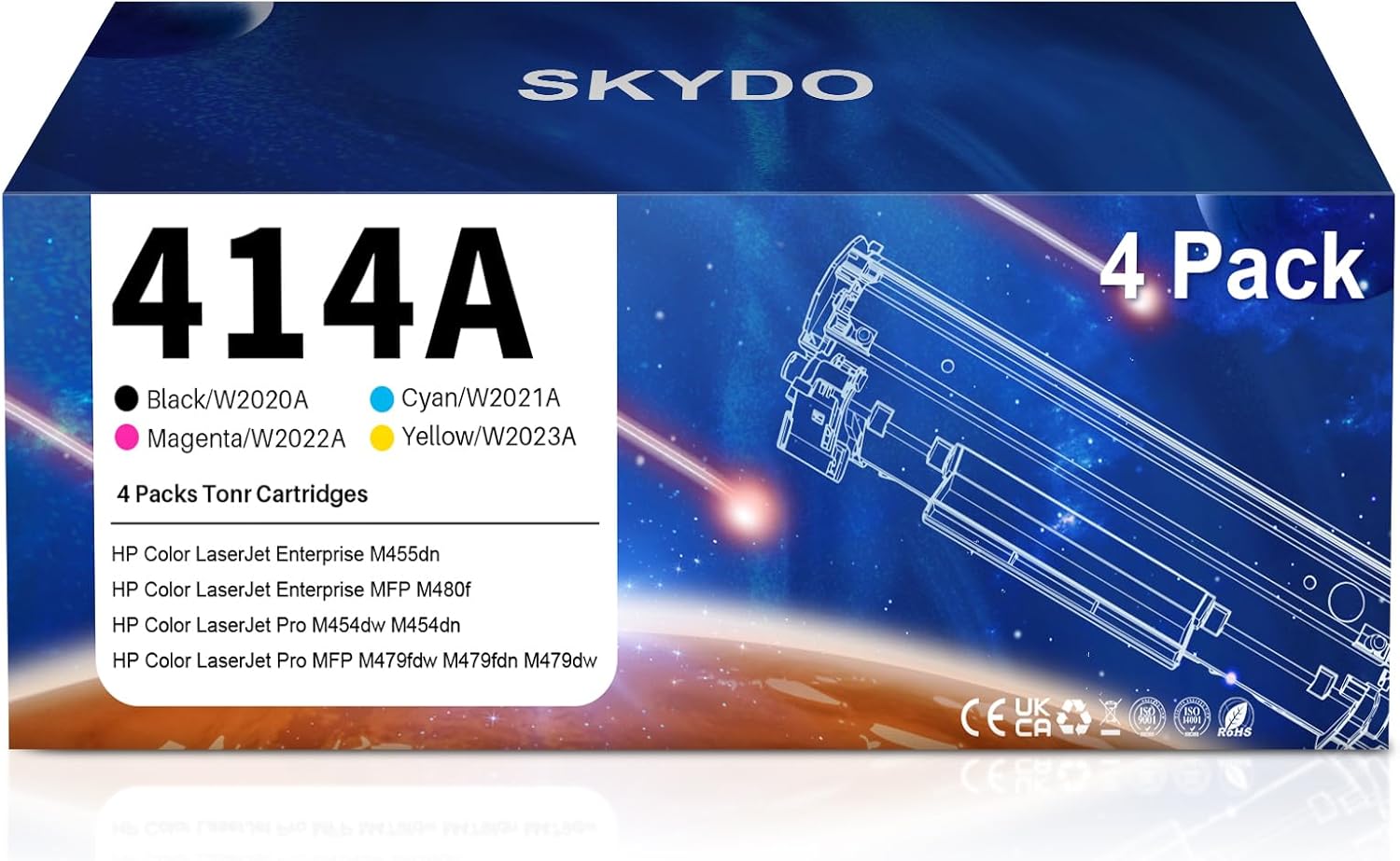 414A Toner Cartridge 4 Pack for HP Color Laser Jet Pro MFP