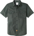 Dubinik Mens Short Sleeve Button Down Shirt - Classic Two Pocket Work