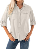 Women's Quick Dry Convertible Long Sleeve Sun Shirt - UPF 50