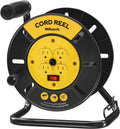 Extension Cord Storage Reel with 4 Outlets - Heavy Duty Cord Reel