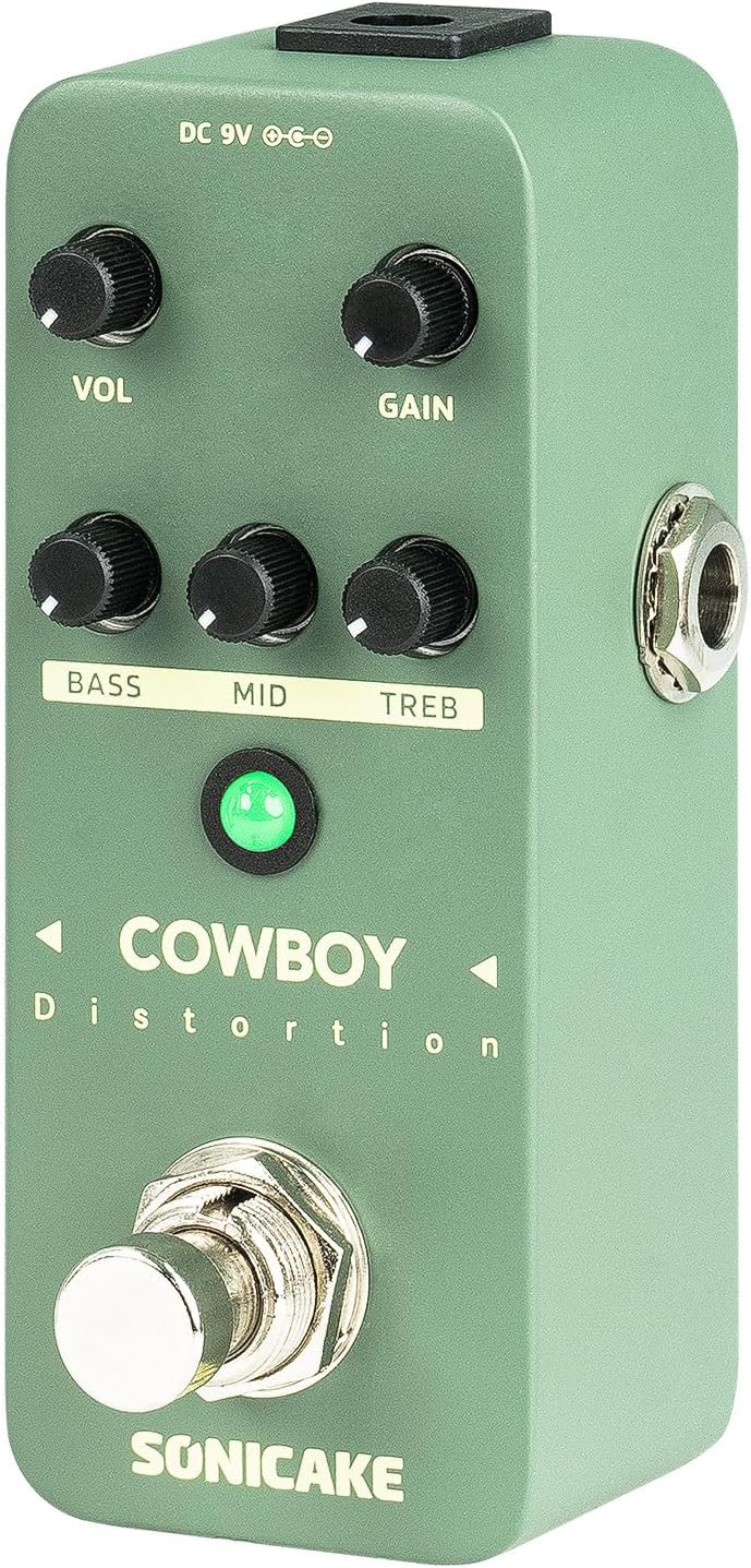 SONICAKE Distortion Guitar Pedal for Electric Guitar and Bass