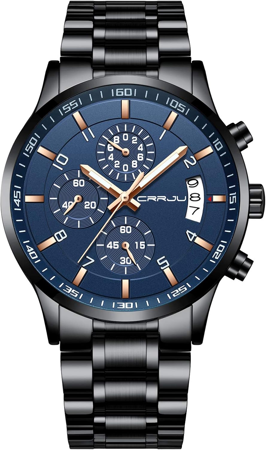 CRRJU Men's Fashion Stainless Steel Chronograph Watch Review