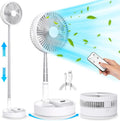 LIPETY Portable Foldable Rechargeable Oscillating Fan - Compact 8in