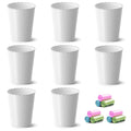 Bathroom Trash Can 1.8 Gallon Small Round Waste Basket - Compact
