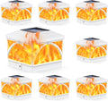 LETMY 8 Pack Solar Flame Post Cap Lights for 4x4 Posts - Warm Flicker