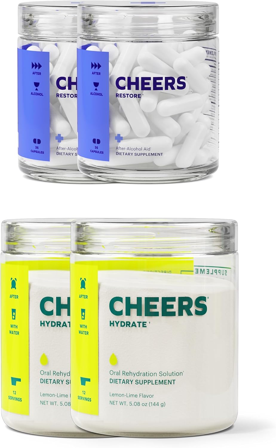 Cheers Classic Combo for Hydration and Liver Support After Drinking