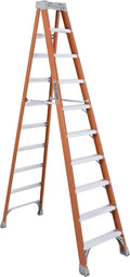 10-Foot Fiberglass Step Ladder 300-Pound Capacity - Stable