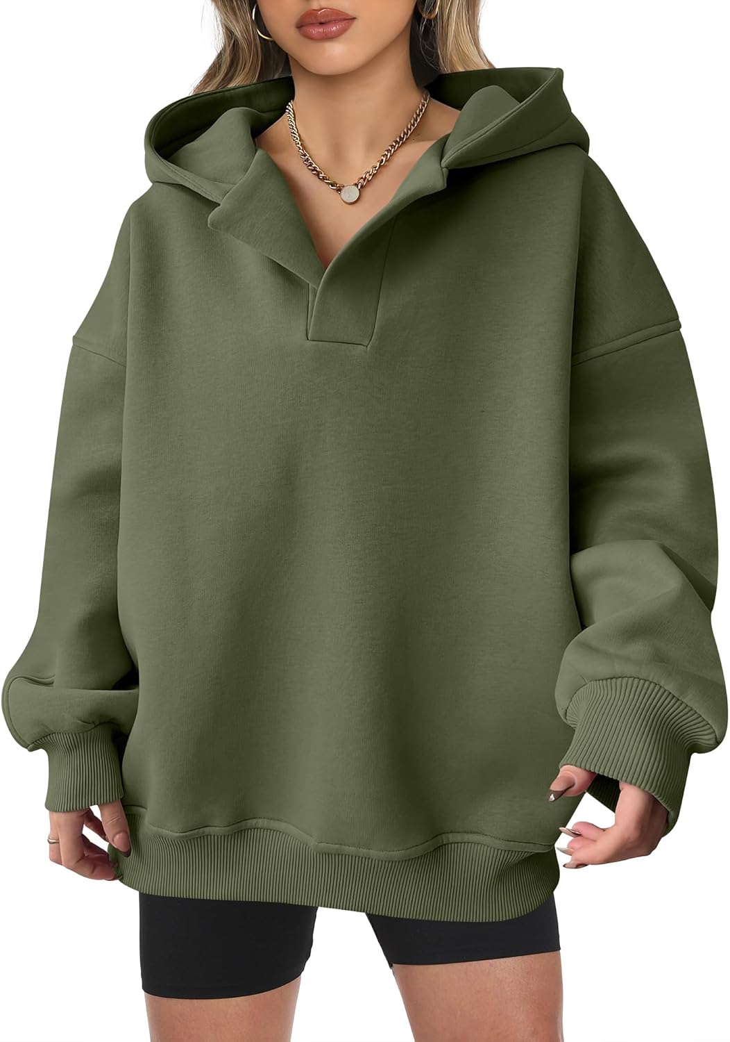 Oversized Hoodies for Women - V Neck Sweatshirts for Fall 2025