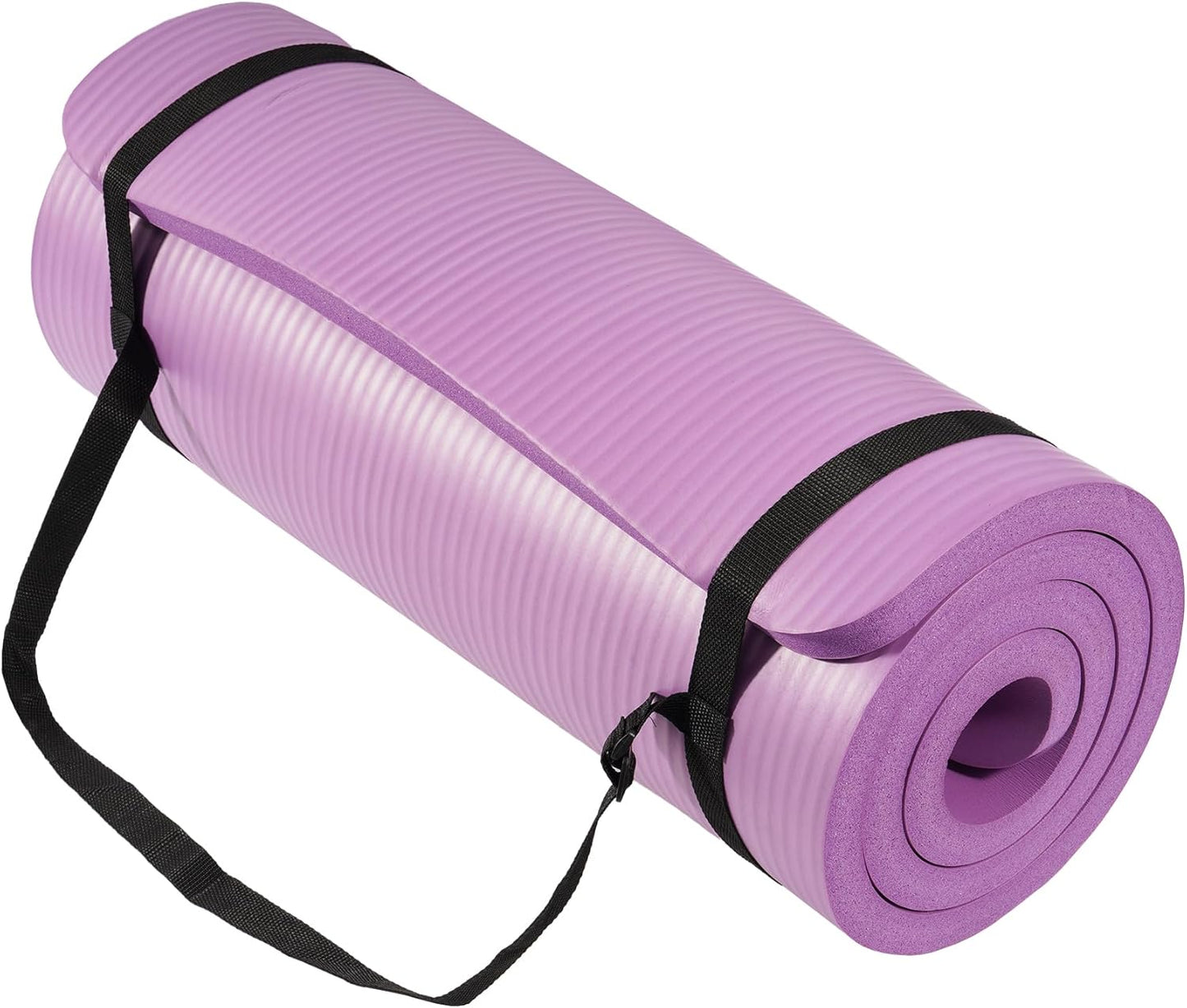 Yoga Mat 1-Inch Extra Thick Non-Slip Surface for Workouts