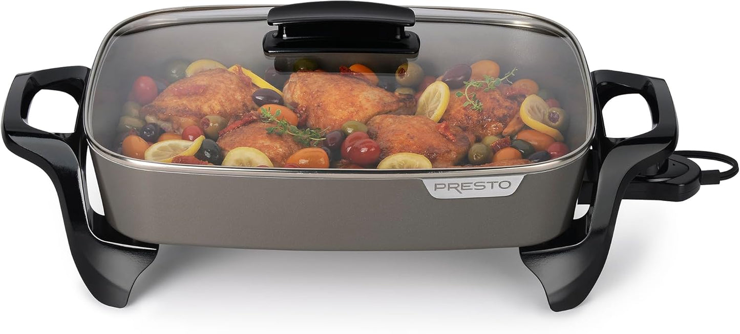 Presto 06856 16-Inch Ceramic Electric Skillet for Versatile Cooking