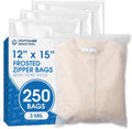 Spartan Industrial 12 x 15 Frosted Reclosable Zip Bags - 250 Count