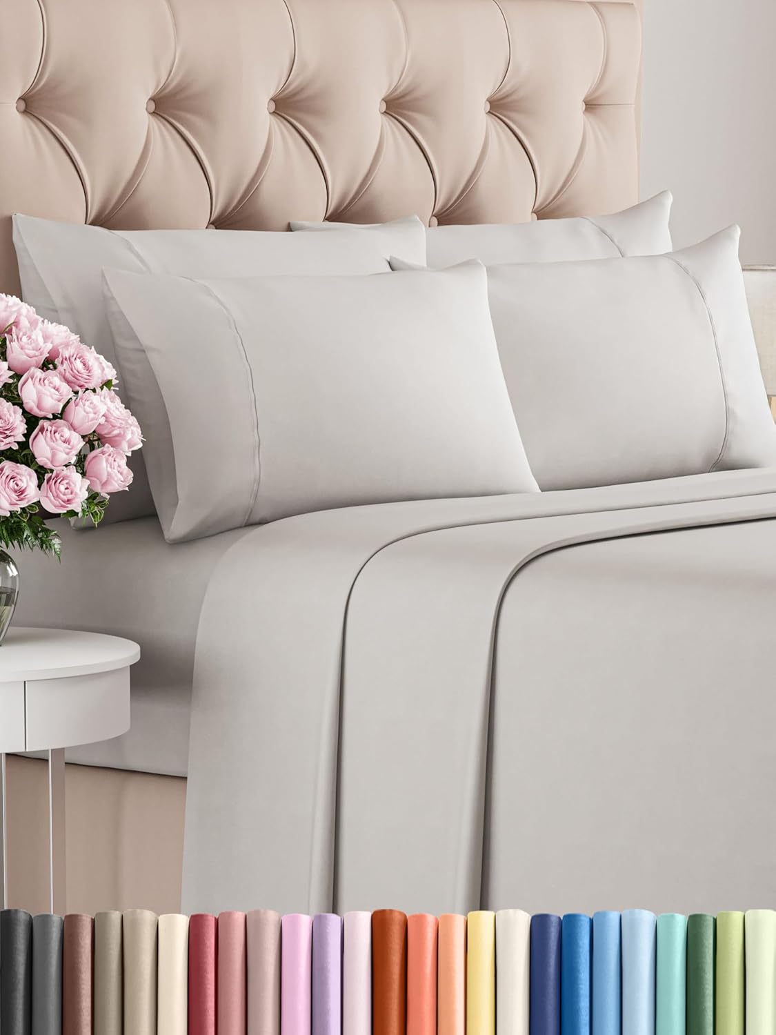 Full 6 Piece Sheet Set - Cooling Sheets for Hot Sleepers