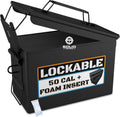 Lockable 50 Cal Metal Ammo Storage Box 9mm - Welded Lock Kit